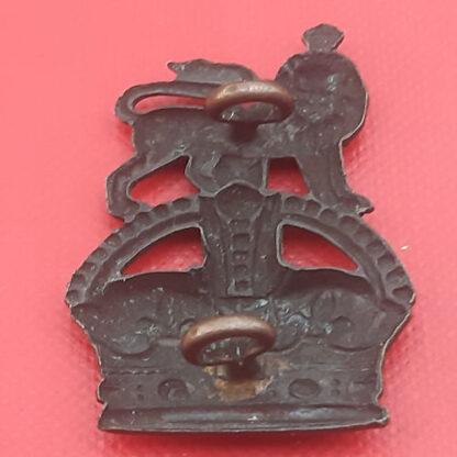 1st Royal Devon Yeomanry - King's Crown Bronzed Cap Badge. - Image 2