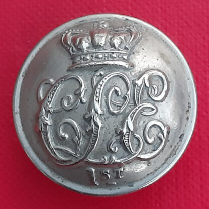 1st City Of London Engineers - Queen Victoria's Crown 25mm White Metal Button.