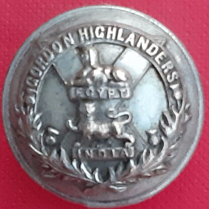 The Gordon Highlanders - 25mm White Metal Button.