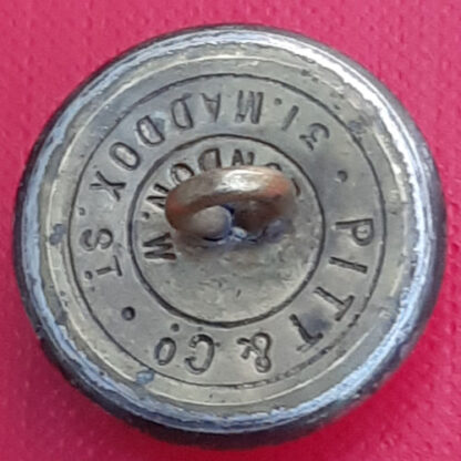 The Royal Fusiliers - Queen Victoria's Crown 25mm White Metal Button. - Image 2