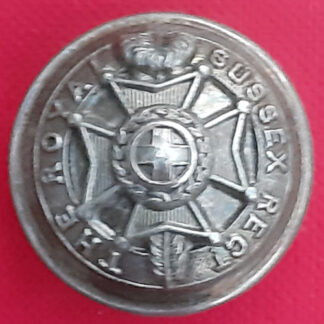 The Royal Sussex Regiment - 25mm White Metal Button.