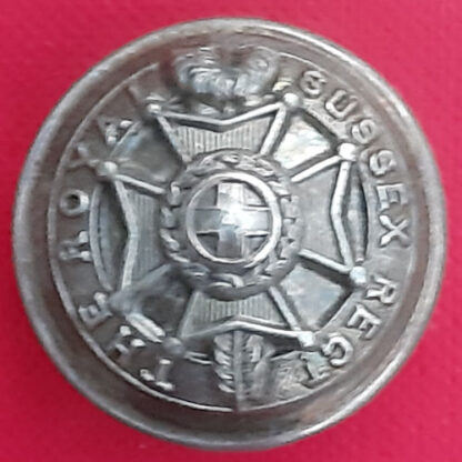 The Royal Sussex Regiment - 25mm White Metal Button.