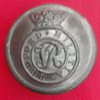 The Bedford Militia - Queen Victoria's Crown 25mm White Metal Button.