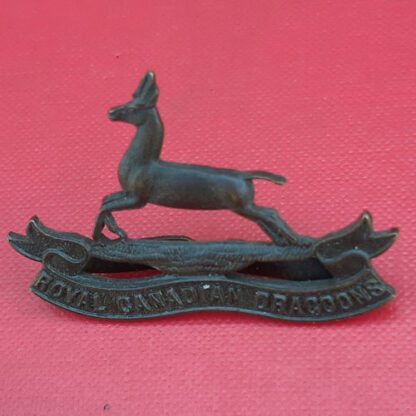 (Canada) The Royal Canadian Dragoon Guards - Officer's Service Dress Bronzed Cap Badge.