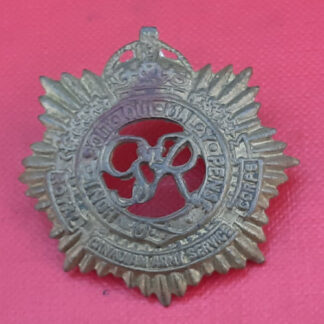 (Canada) The Royal Canadian Army Service Corps - King's Crown Gilding Metal Cap Badge.