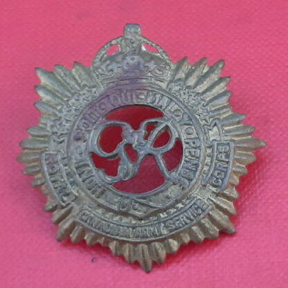 (Canada) The Royal Canadian Army Service Corps - King's Crown Gilding Metal Cap Badge.