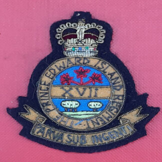 (Canada) Prince Edward Island Regiment - Queen's Crown Bullion Cap Badge.