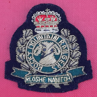 (Canada) The Rocky Mountain Rangers - Queen's Crown Bullion Cap Badge.
