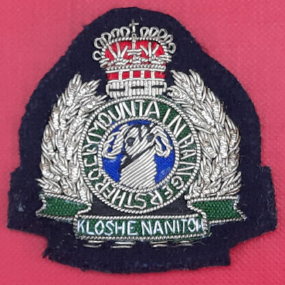 (Canada) The Rocky Mountain Rangers - Queen's Crown Bullion Cap Badge.