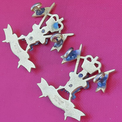 9th /12th Lancers - Officer's Silver & Gilt Collar Badges. - Image 2