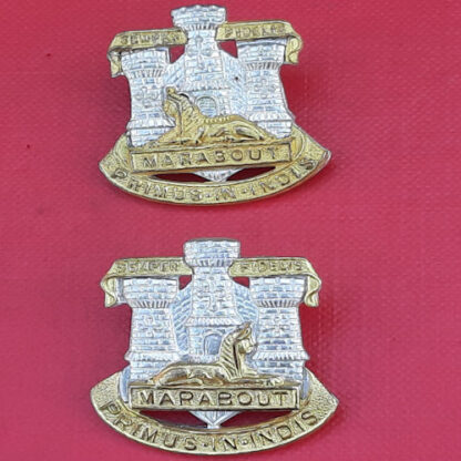 The Devon & Dorset Regiment - Officer's Silver & Gilt Collar Badges.