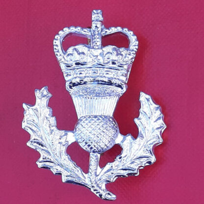 The Queen's Own Highlanders - Silver Anodised Sporran Badge.