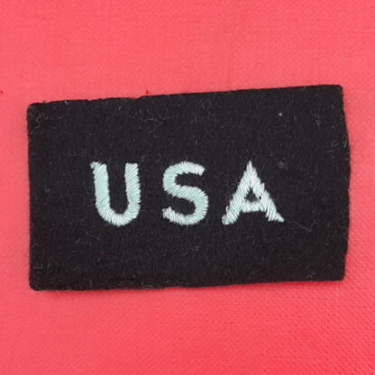 (U.S.A) United States Of America - White On Black Cloth WW2 Natonality Badge.