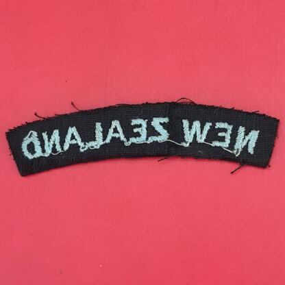 (New Zealand) New Zealand Royal Air Force - Light Blue On Black Cloth Nationality Badge. - Image 2