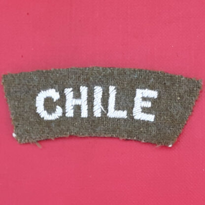 Chile - White On Khaki Cloth Nationality Badge.