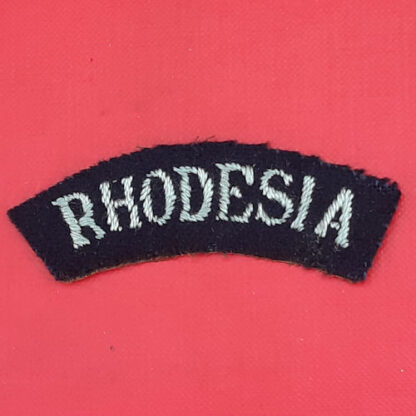 Rhodesia Air Force - Light Blue On Blue Cloth Nationality Badge.