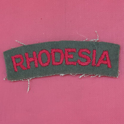 Rhodesia - Red On Khaki Cloth Nationality Badge.
