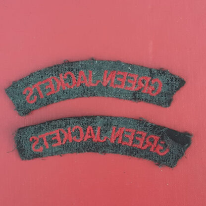 The Royal Green Jackets - Pair of Woven Shoulder Titles. - Image 2
