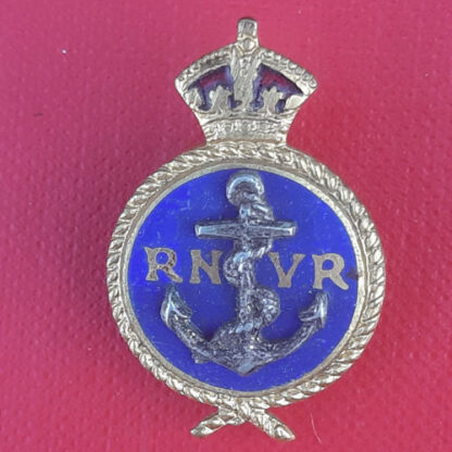 The Royal Navy Volunteer Reserve - King's Crown Enamelled Sweetheart Badge.
