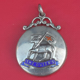 The Queen's Regiment (West Surrey) - Sterling Silver Locket Sweetheart Pendant.