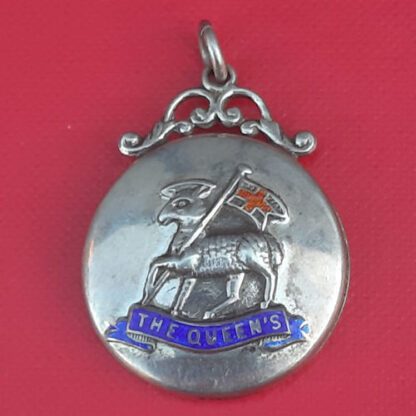 The Queen's Regiment (West Surrey) - Sterling Silver Locket Sweetheart Pendant.