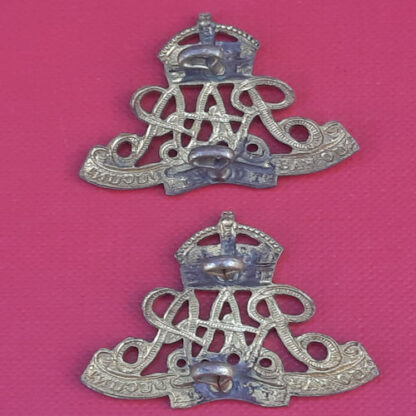 (Australia) The Royal Australian Artillery - King's Crown Gilding Metal Collar Badges. - Image 2