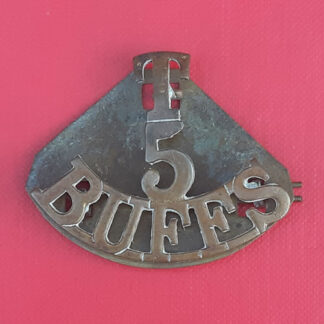 5th Battallion The East Kent Regiment (The Buffs) - Gilding Metal Shoulder Title.