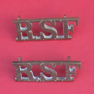 The Royal Scots Fusiliers - Gilding Metal Shoulder Titles.