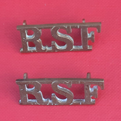 The Royal Scots Fusiliers - Gilding Metal Shoulder Titles.