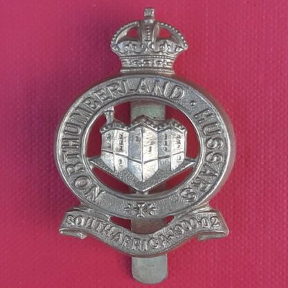 The Northumberland Hussars - King's Crown Gilding Metal Cap Badge.