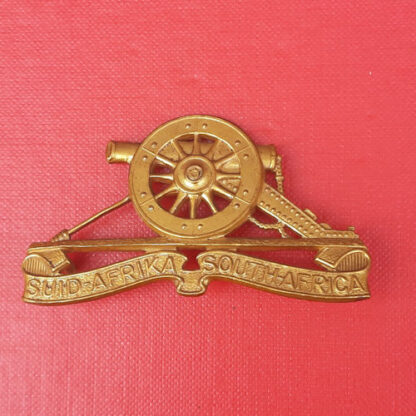 (South Africa) The South African Artillery - Gilding Metal Cap Badge.
