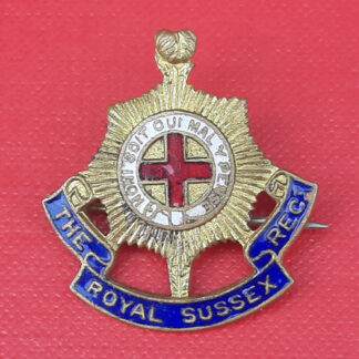 The Royal Sussex Regiment - Enamelled Sweetheart Badge.