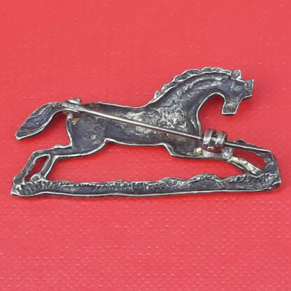 3rd King's Own Hussars - White Metal Sweetheart Badge. - Image 2