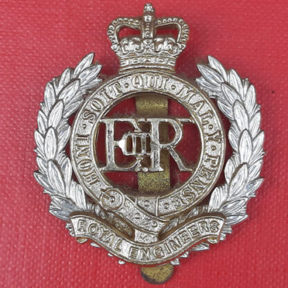 The Royal Engineers - Gold & Silver Anodised Cap Badge.