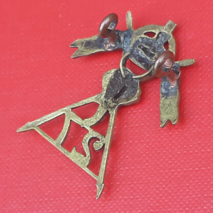 The 27th Lancers - King's Crown Bi Metal Collar Badge. - Image 2