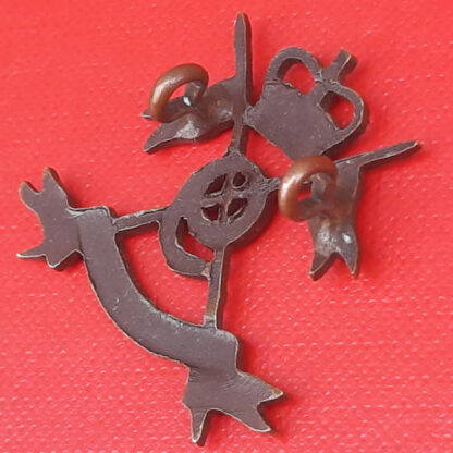 The 9th Lancers - Queen's Crown Officer's Service Dress Collar Badge. - Image 2