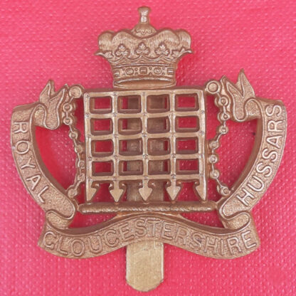 The Gloucestershire Hussars - Gilding Metal Cap Badge.