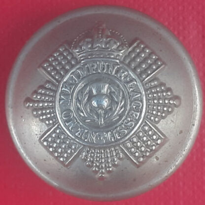 The Scots Guards - King's Crown 24mm White Metal Button.