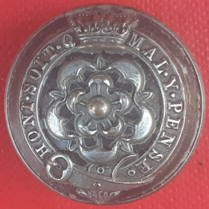 The Royal Fusiliers - Queen Victoria's  25mm Officer's White Metal Button.