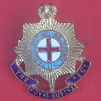 The Royal Sussex Regiment - Enamelled Sweetheart Badge.