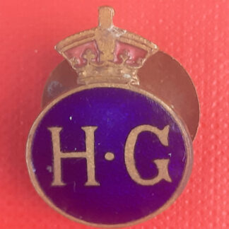 The Home Guard - King's Crown Enamelled Button Hole Badge.