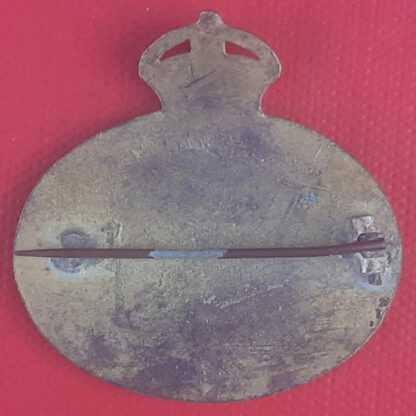 WW1 London Telephone Service Air Raids - King's Crown Enamelled Pin Backed G.P.O Home Front Badge. - Image 2
