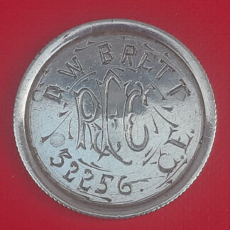 Royal Flying Corps French "Lucky" Coin - Named To Air Mechanic G.W Brett 32256.