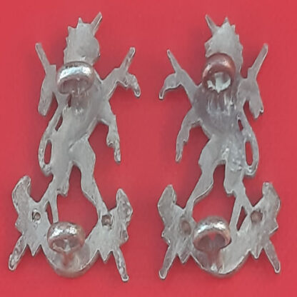 The Queen's Own Lowland Regiment - Bi Metal Collar Badges. - Image 2