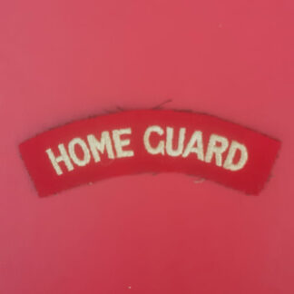 The Home Guard - Whte On Red Cloth Shoulder Title.