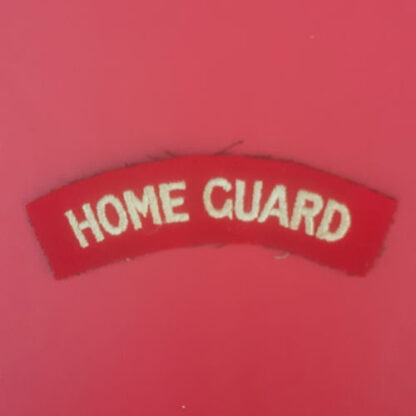 The Home Guard - Whte On Red Cloth Shoulder Title.
