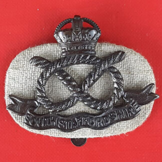 The South Staffordshire Regiment - King's Crown Officer's Service Dress Cap Badge.