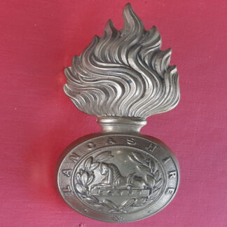 The Lancashire Fusiliers - Giding Metal Fur Cap Grenade.