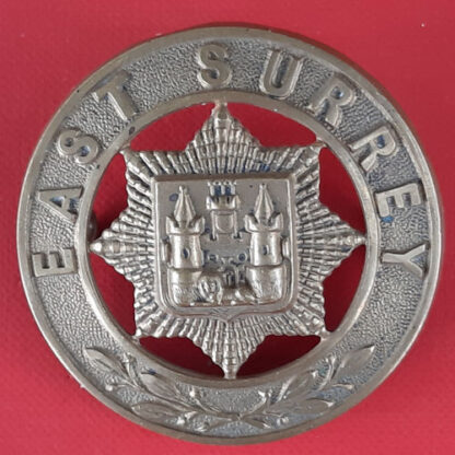The East Surrey Regiment - Gilding Metal Helmet Plate Centre.