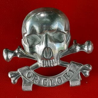 The 17th Lancers - Silver Plate Cap Badge.